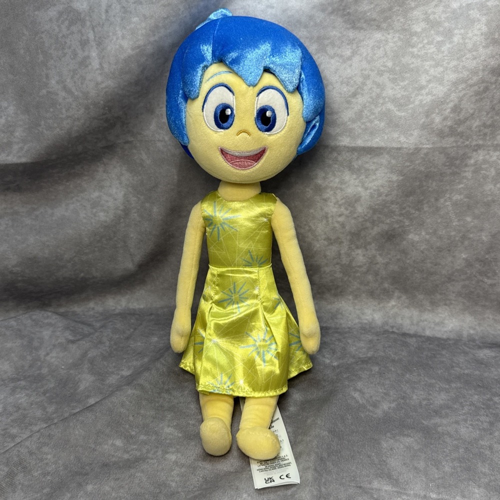 Disney Store 14" Plush Pixar Joy Inside Out Plush Doll Stuffed Animal Toy